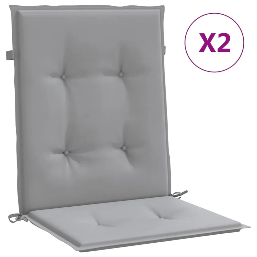 Almofadões lombares p/ cadeiras de jardim 2pcs oxford cinza