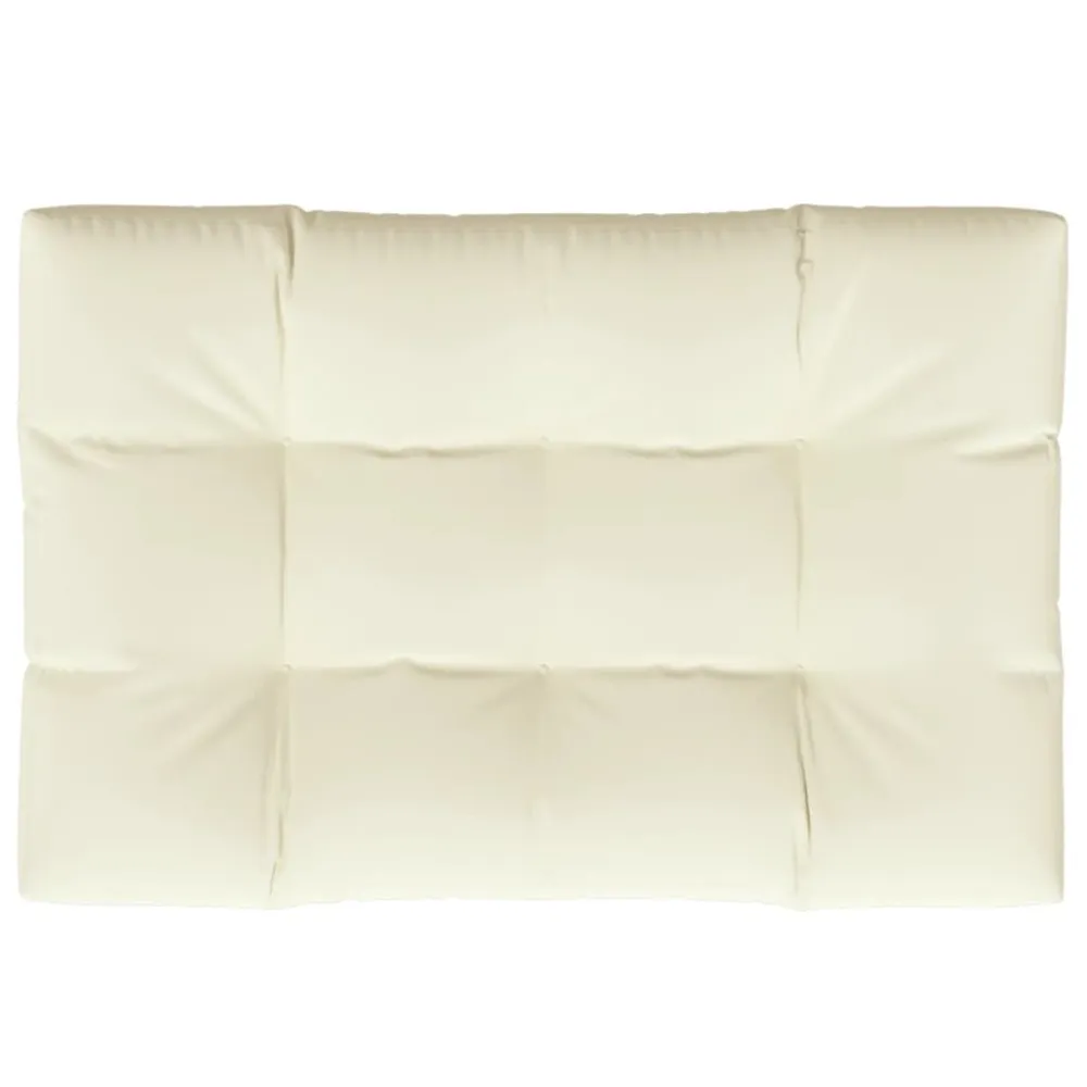 Almofadão para sofá de paletes 120x80x12 cm tecido creme
