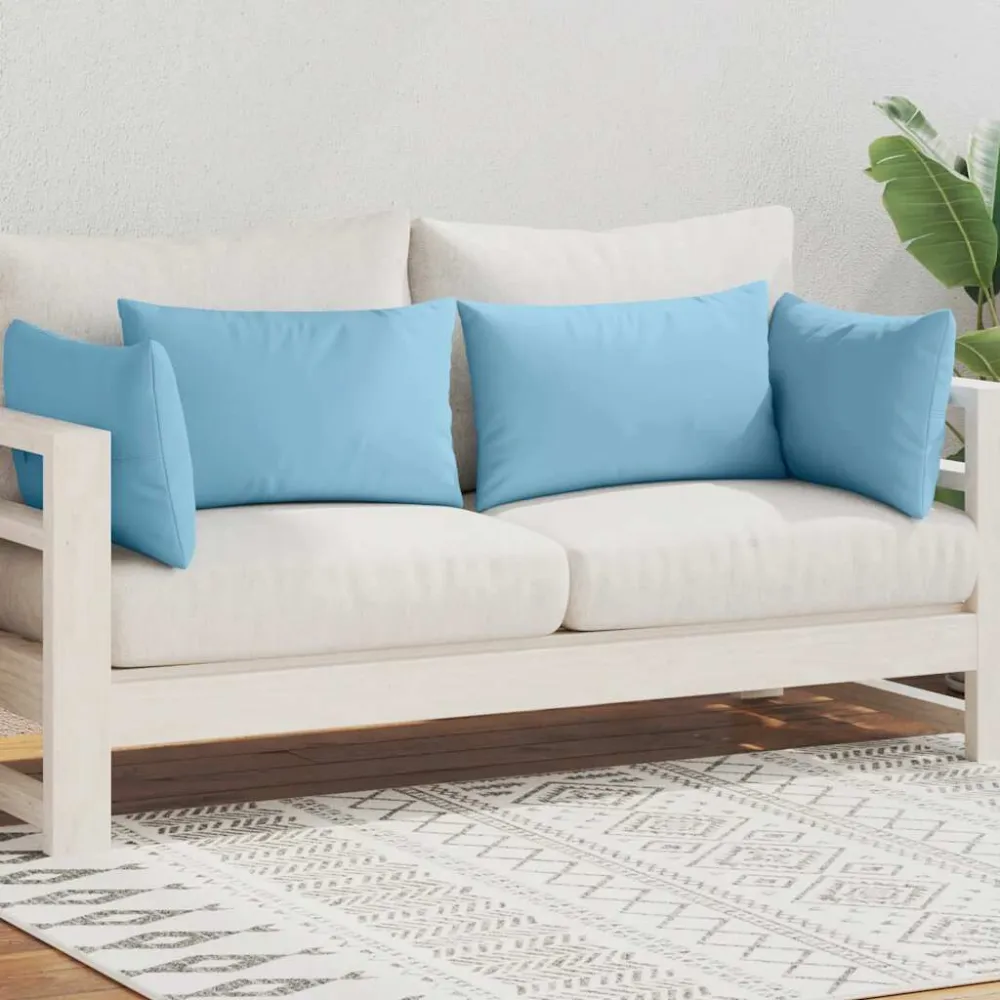 Almofadas para exterior 4 pcs 60x40 cm azul claro
