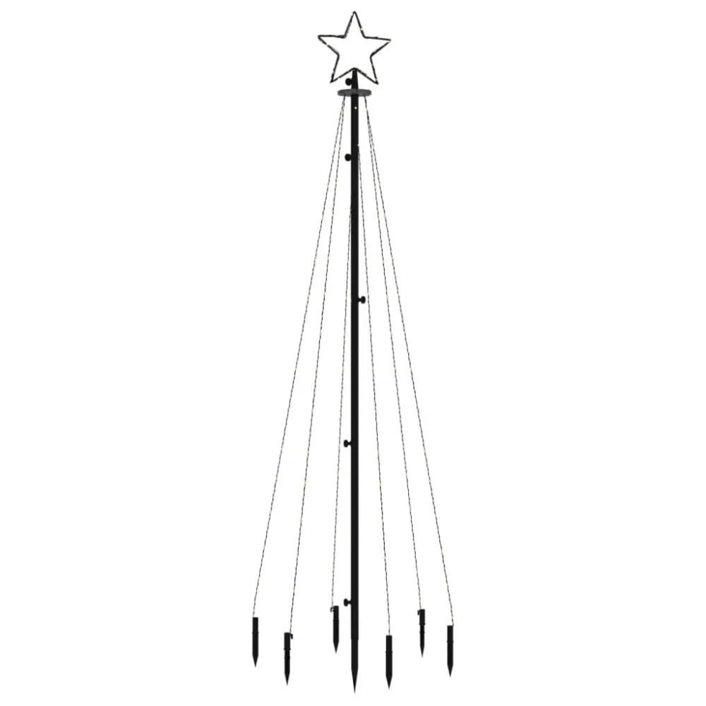 Choinka z kołkiem gruntowym, 108 niebieskich LED, 180 cm