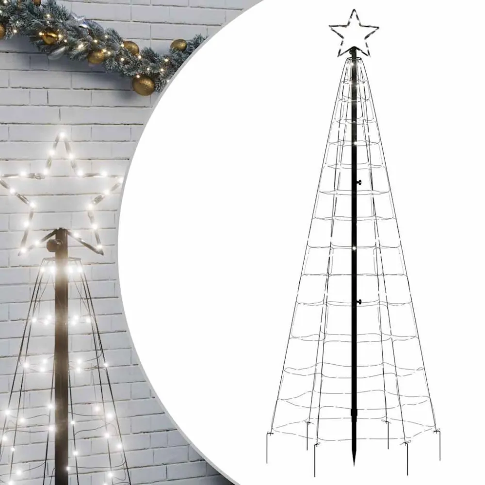 Choinka świąteczna LED z kolcami 220 diod LED Zimna biel 180 cm