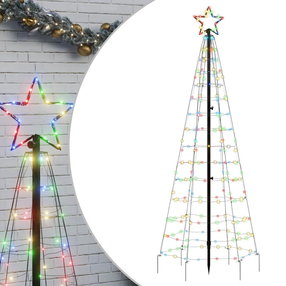 Choinka świąteczna LED z kolcami 220 diod LED kolorowa 180 cm