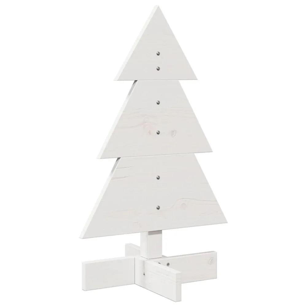 Drewniana choinka do udekorowania, biał, 60 cm, sosnowa