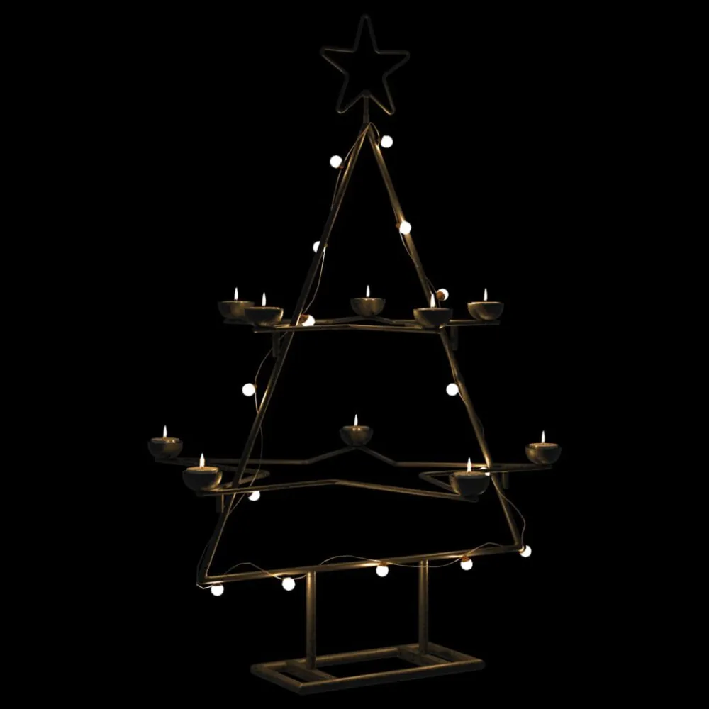 Metalowa choinka świąteczna, do dekoracji, czarna, 75 cm