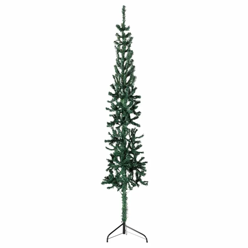 Smukł choinka połówka ze stojakiem, sztuczna, zielona, 150 cm