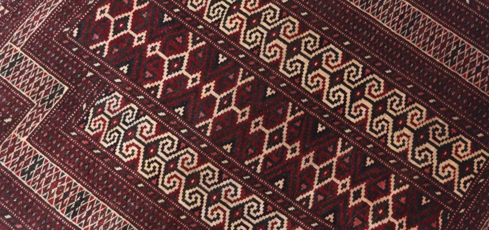 Afgański dywan - Bukhara - 120 x 90 cm - ciemna czerwień