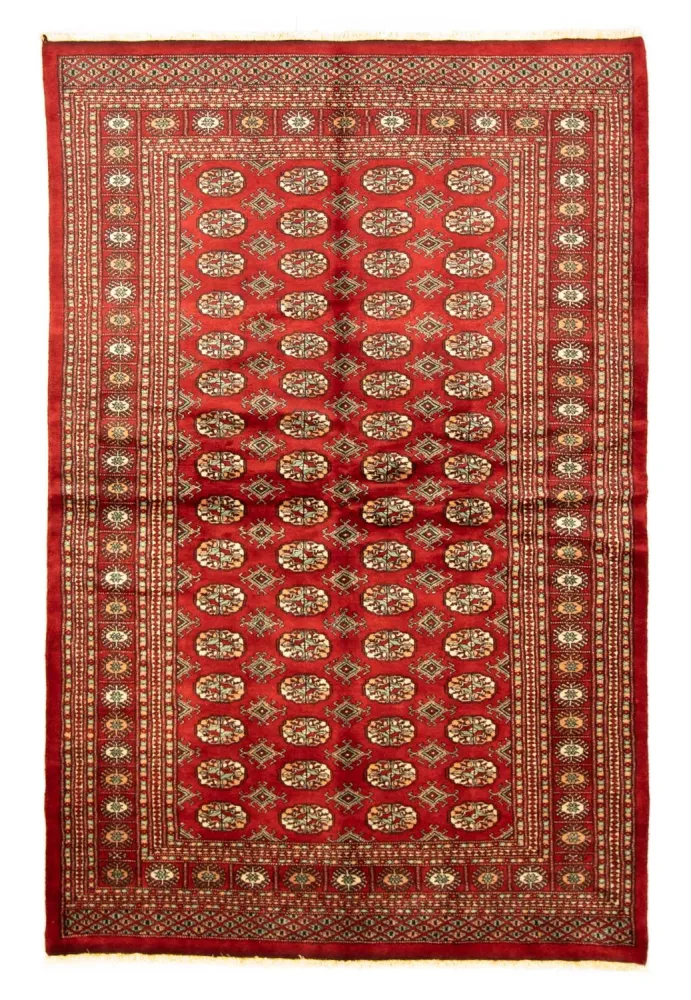 Afgański dywan - Bukhara - 223 x 149 cm - czerwony