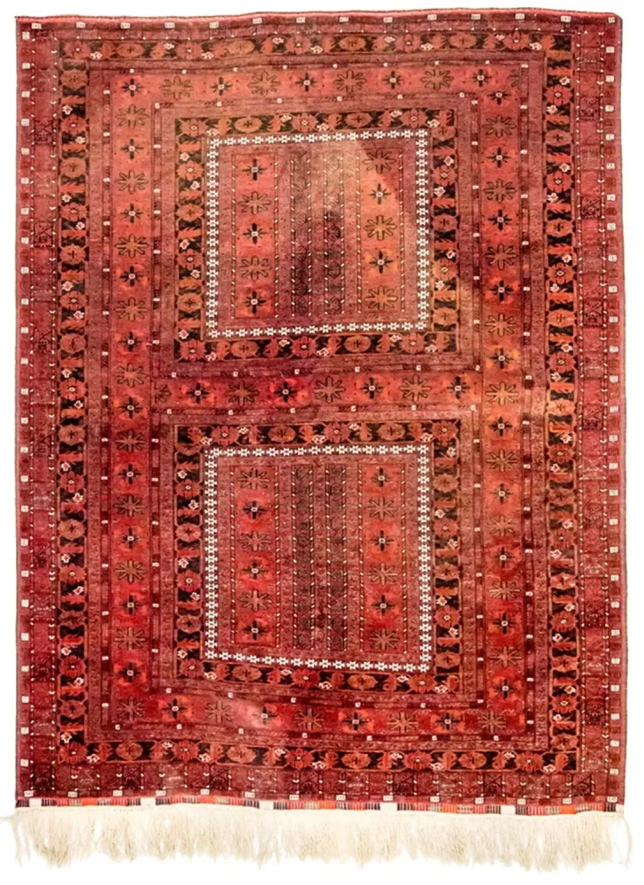 Afgański dywan - Bukhara - 225 x 172 cm - czerwony