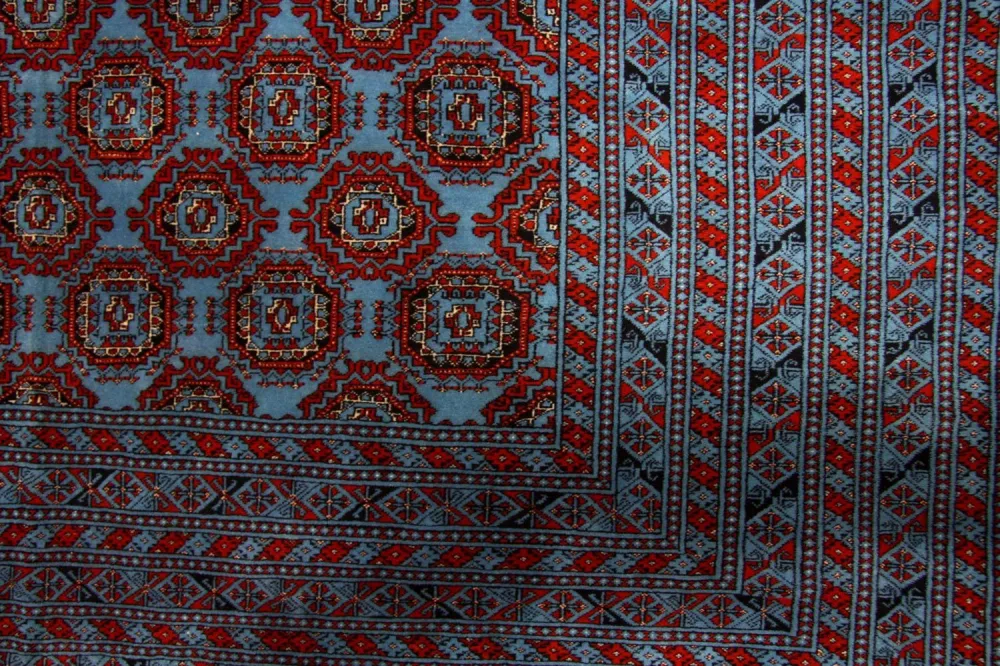 Afgański dywan - Bukhara - 286 x 198 cm - niebieski
