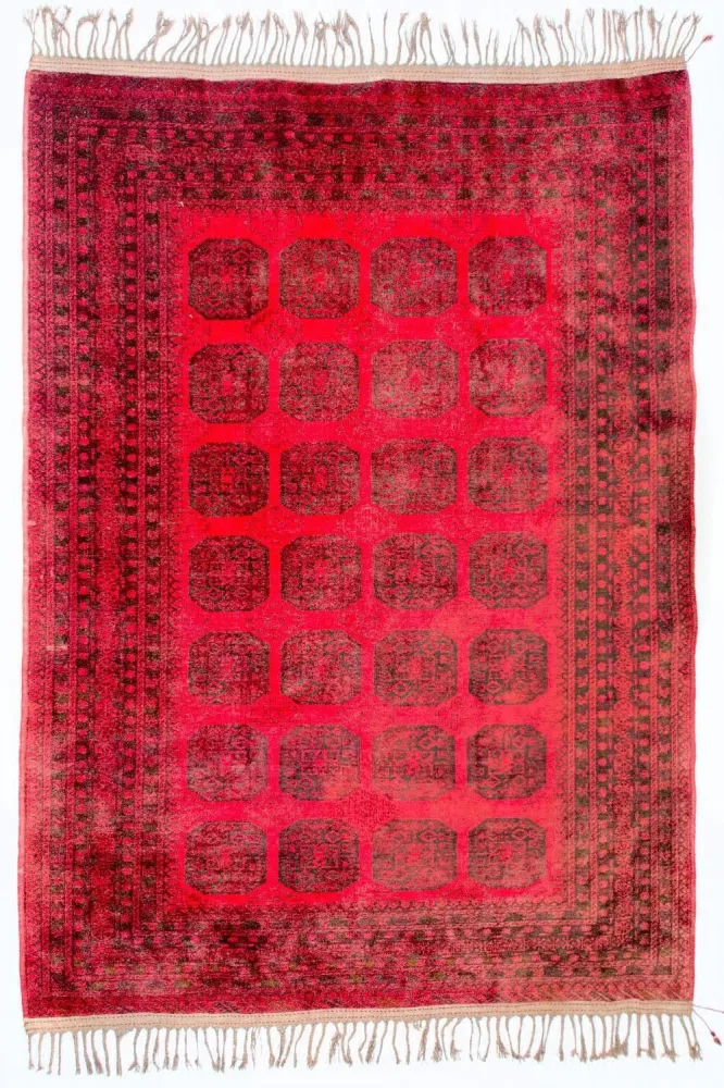 Afgański dywan - Bukhara - 292 x 203 cm - czerwony