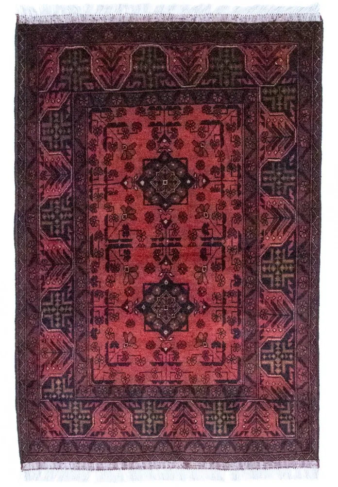 Afgański dywan - Kunduz - 149 x 103 cm - czerwony