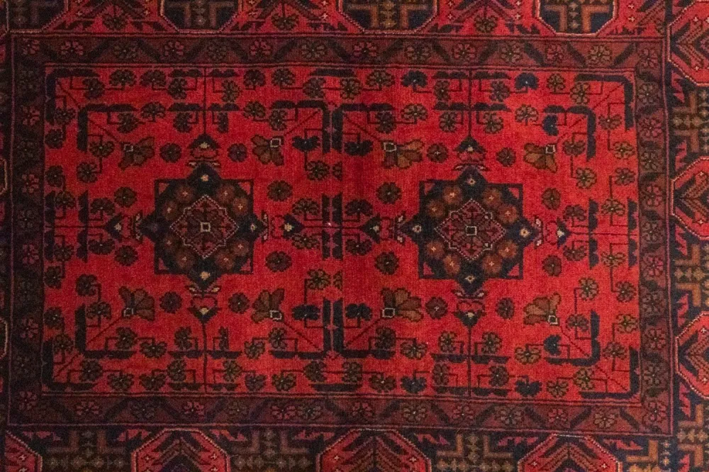 Afgański dywan - Kunduz - 149 x 103 cm - czerwony