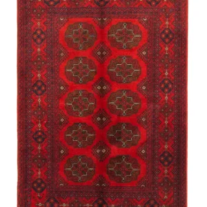 Afgański dywan - Kunduz - 151 x 102 cm - czerwony