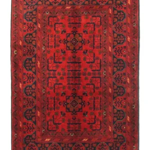 Afgański dywan - Kunduz - 156 x 105 cm - czerwony