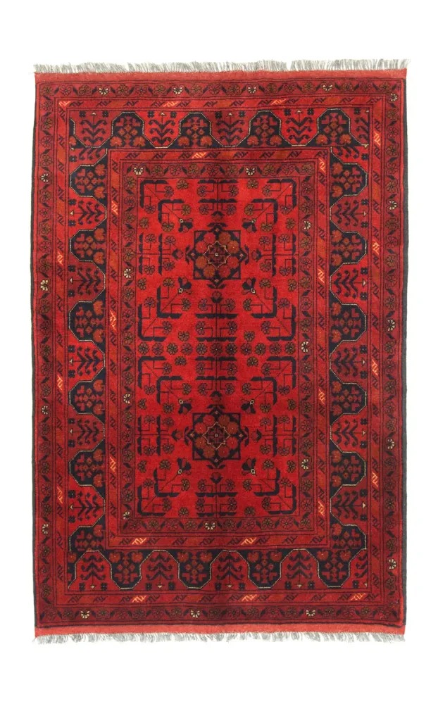 Afgański dywan - Kunduz - 156 x 105 cm - czerwony