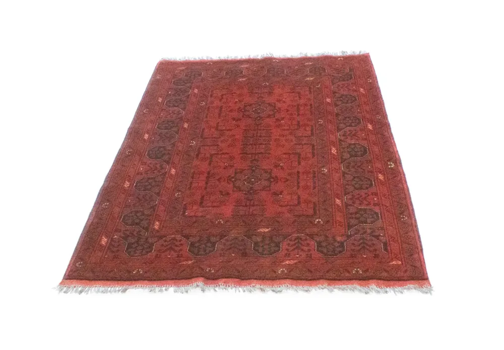 Afgański dywan - Kunduz - 156 x 105 cm - czerwony