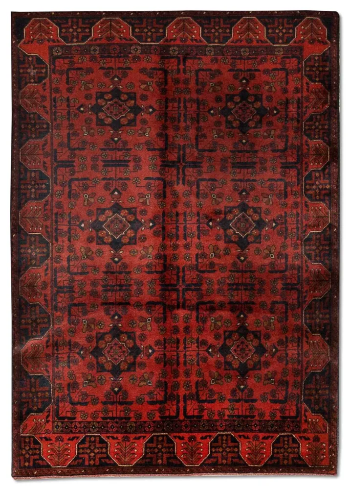 Afgański dywan - Kunduz - 186 x 122 cm - czerwony