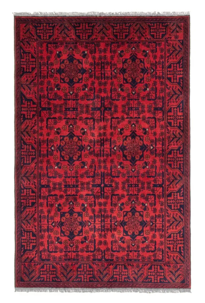 Afgański dywan - Kunduz - 186 x 126 cm - czerwony