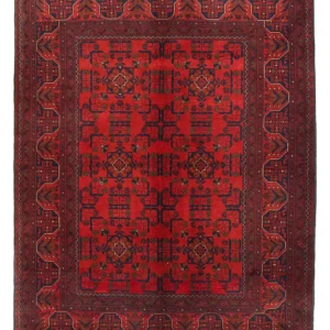 Afgański dywan - Kunduz - 206 x 149 cm - czerwony