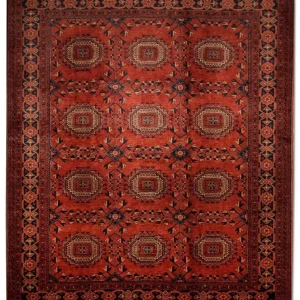 Afgański dywan - Kunduz - 275 x 216 cm - czerwony