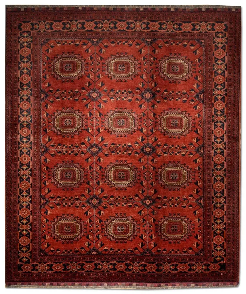 Afgański dywan - Kunduz - 275 x 216 cm - czerwony