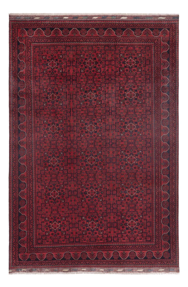 Afgański dywan - Kunduz - 287 x 195 cm - ciemna czerwień
