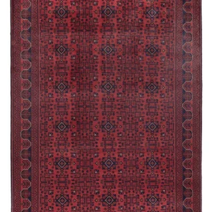 Afgański dywan - Kunduz - 288 x 197 cm - ciemna czerwień