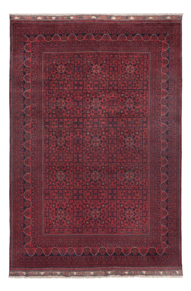 Afgański dywan - Kunduz - 292 x 198 cm - ciemna czerwień