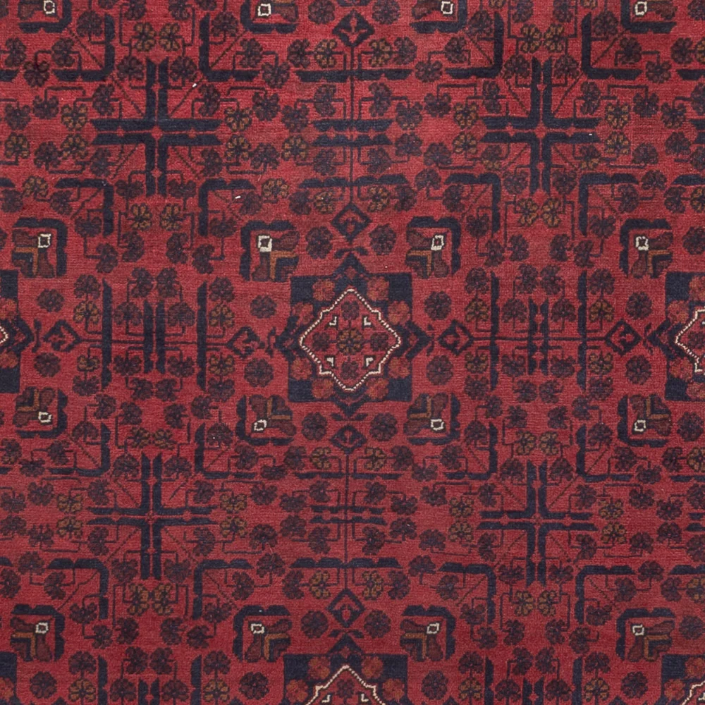 Afgański dywan - Kunduz - 292 x 198 cm - ciemna czerwień