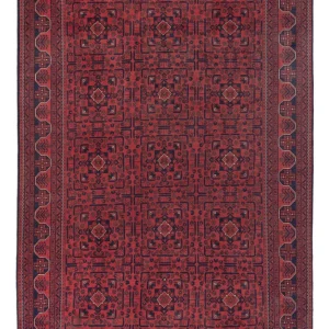 Afgański dywan - Kunduz - 294 x 197 cm - ciemna czerwień