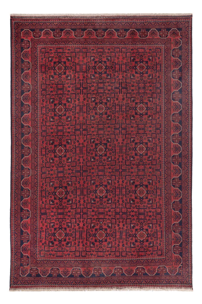 Afgański dywan - Kunduz - 294 x 197 cm - ciemna czerwień