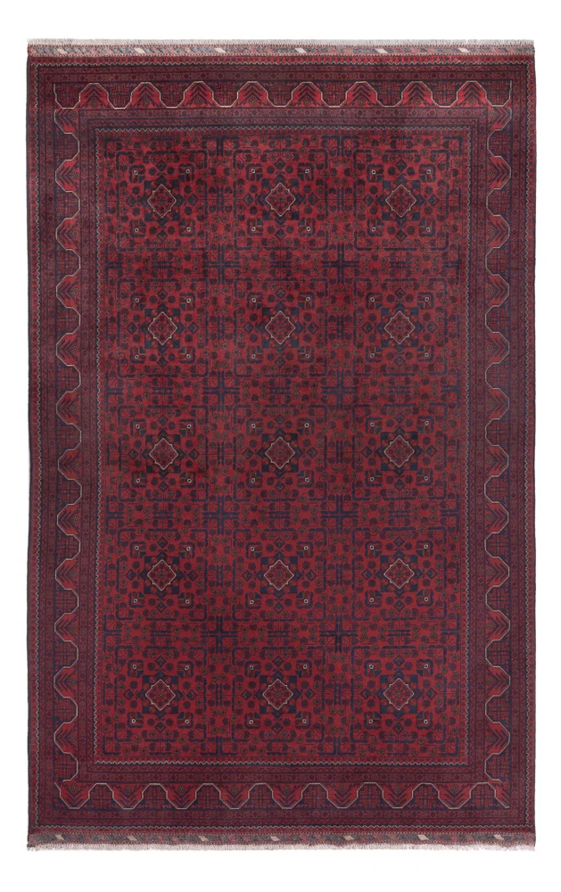 Afgański dywan - Kunduz - 307 x 197 cm - ciemna czerwień