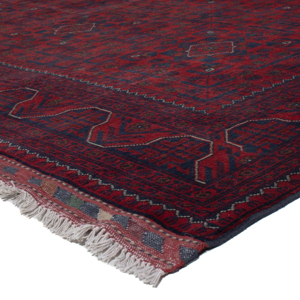 Afgański dywan - Kunduz - 307 x 197 cm - ciemna czerwień