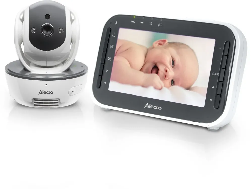 Alecto Baby Monitor Dvm200M White/Anthracite z kamerą i 4,3-calowym kolorowym ekranem