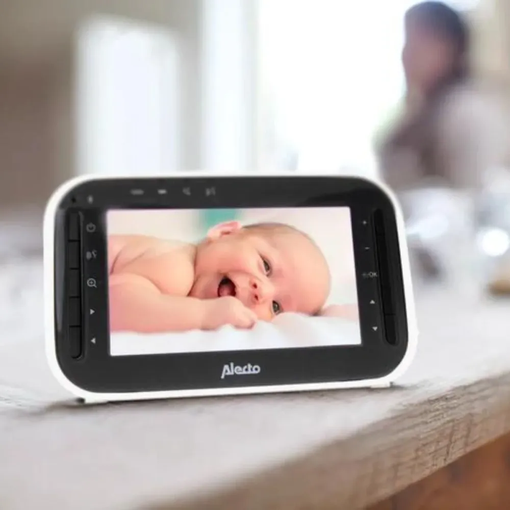 Alecto Baby Monitor Dvm200M White/Anthracite z kamerą i 4,3-calowym kolorowym ekranem