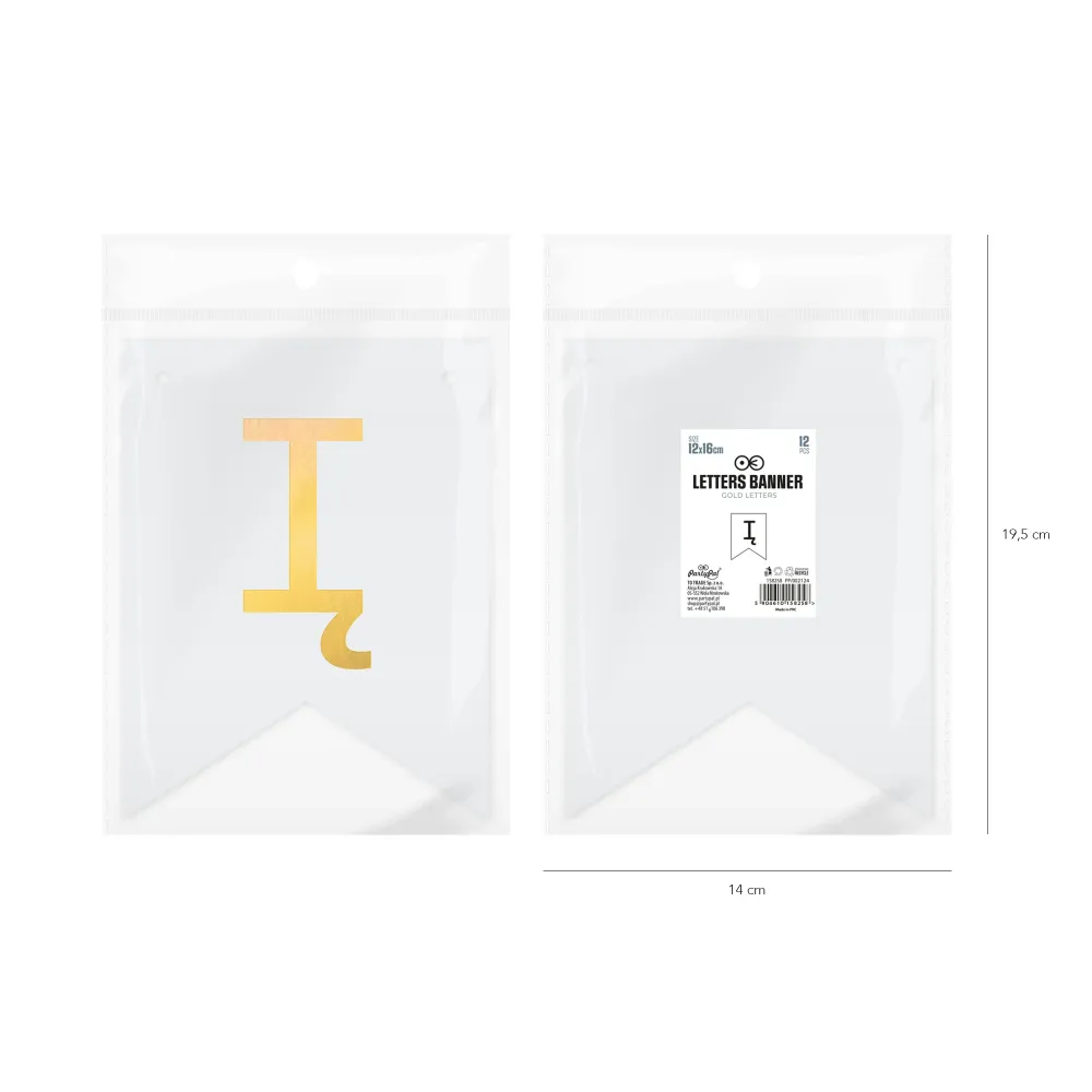 Baner DIY 16 cm - literka Į