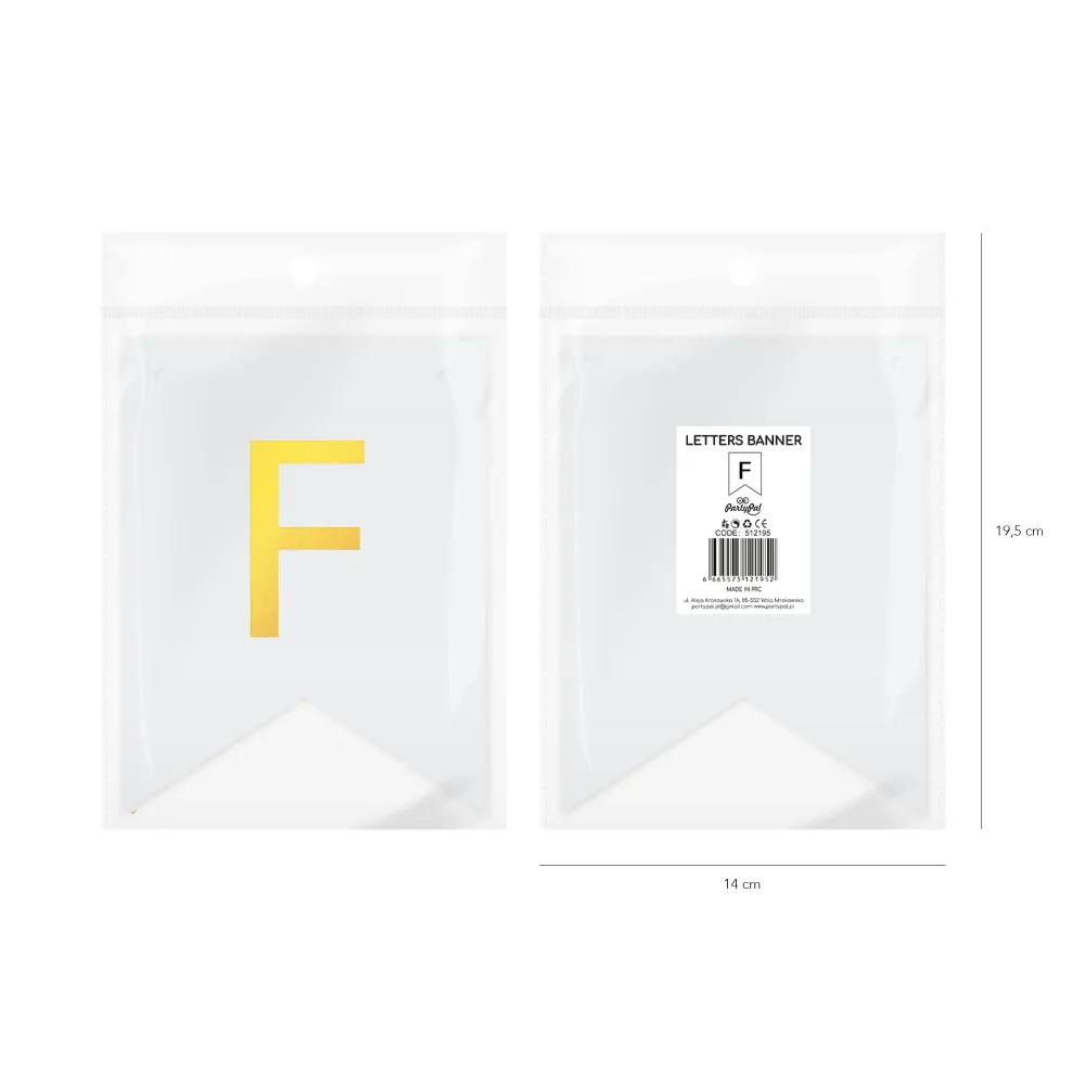 Baner DIY 16 cm - literka F