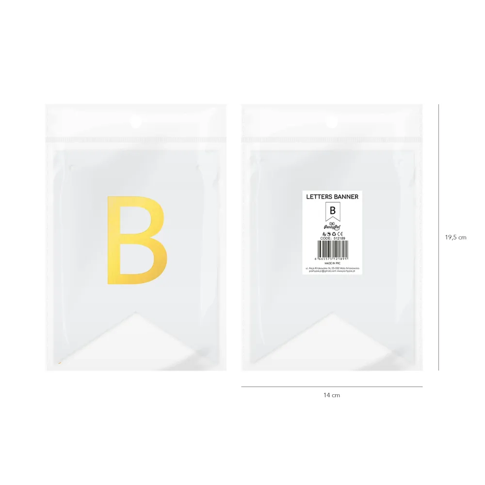 Baner DIY 16 cm - literka B