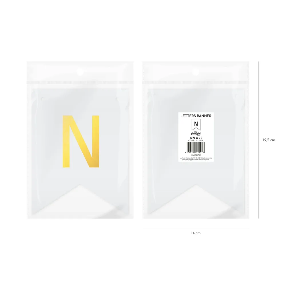 Baner DIY 16 cm - literka N