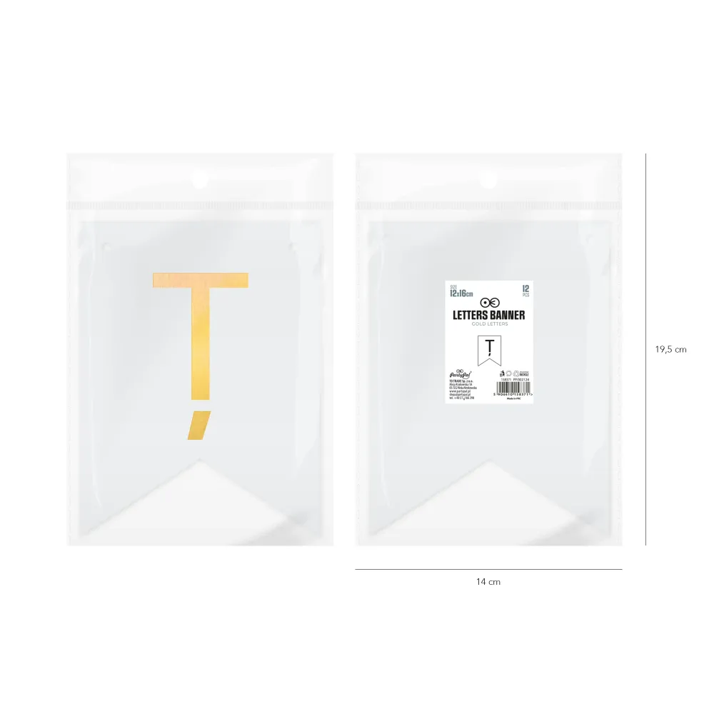 Baner DIY 16 cm - literka Ț