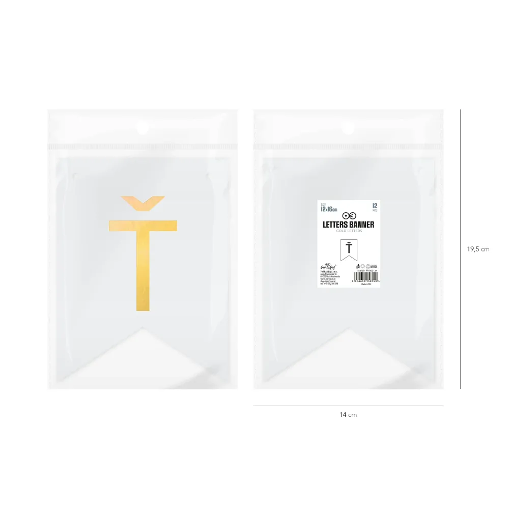 Baner DIY 16 cm - literka Ť