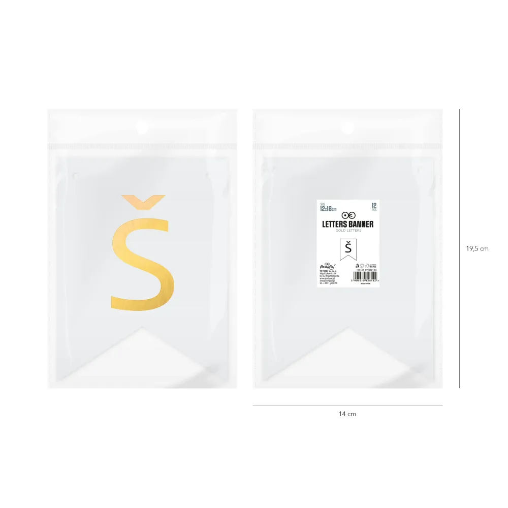 Baner DIY 16 cm - literka Š