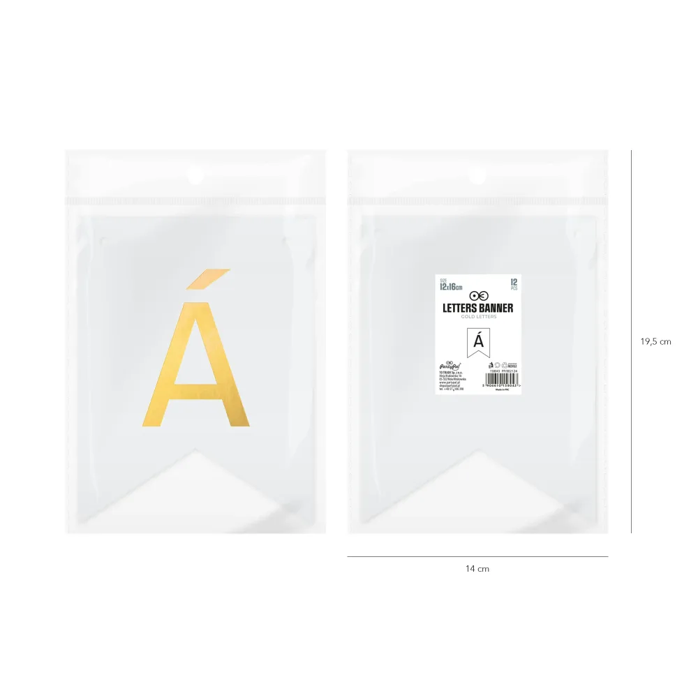 Baner DIY 16 cm - literka Á