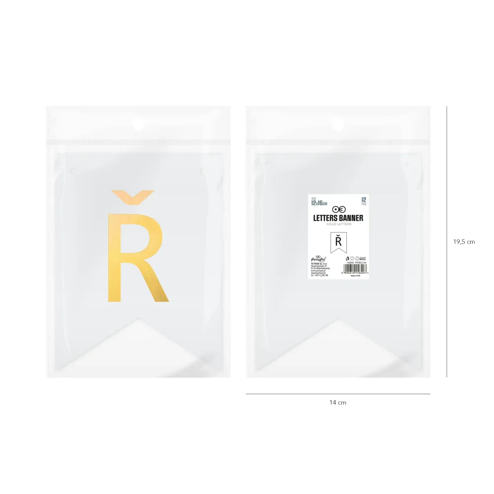 Baner DIY 16 cm - literka Ř