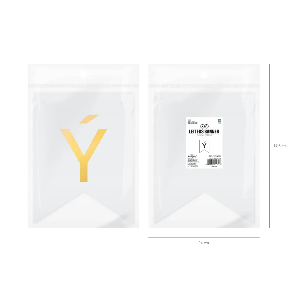 Baner DIY 16 cm - literka Ý