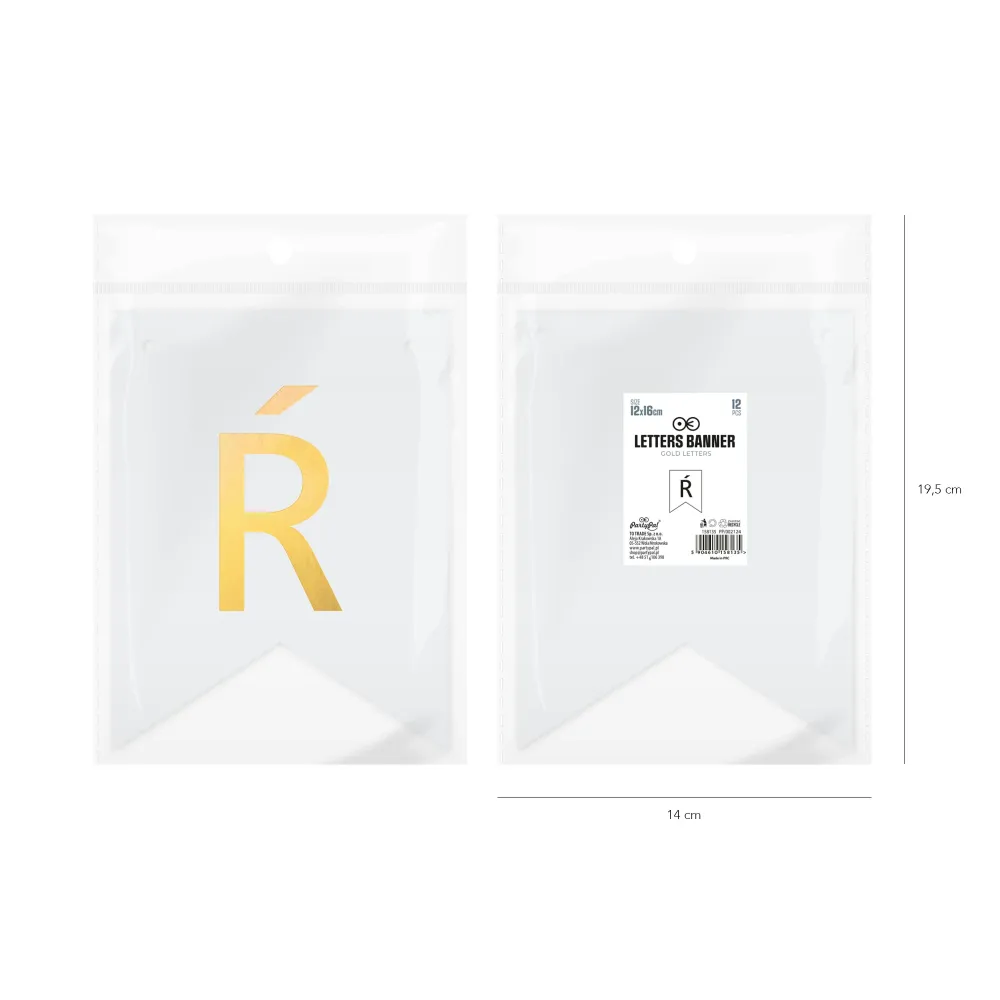 Baner DIY 16 cm - literka Ŕ