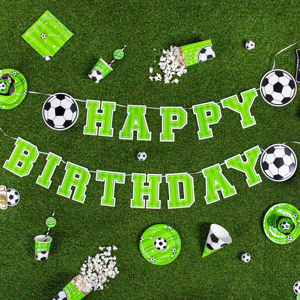 Baner Happy Birthday Football 250x16,4cm