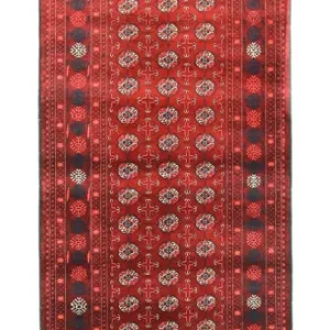 Biegacz Afgański dywan - Bukhara - 293 x 87 cm - ciemna czerwień