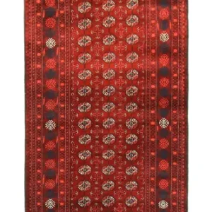 Biegacz Afgański dywan - Bukhara - 294 x 84 cm - ciemna czerwień