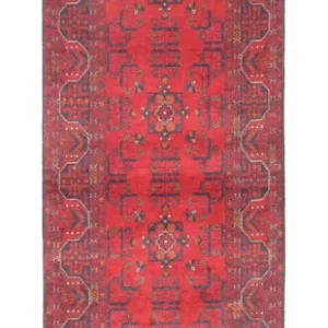 Biegacz Afgański dywan - Kunduz - 294 x 80 cm - czerwony